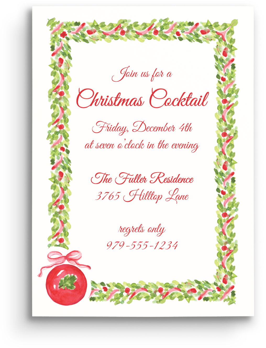 Timeless Tidings Holiday Invitation