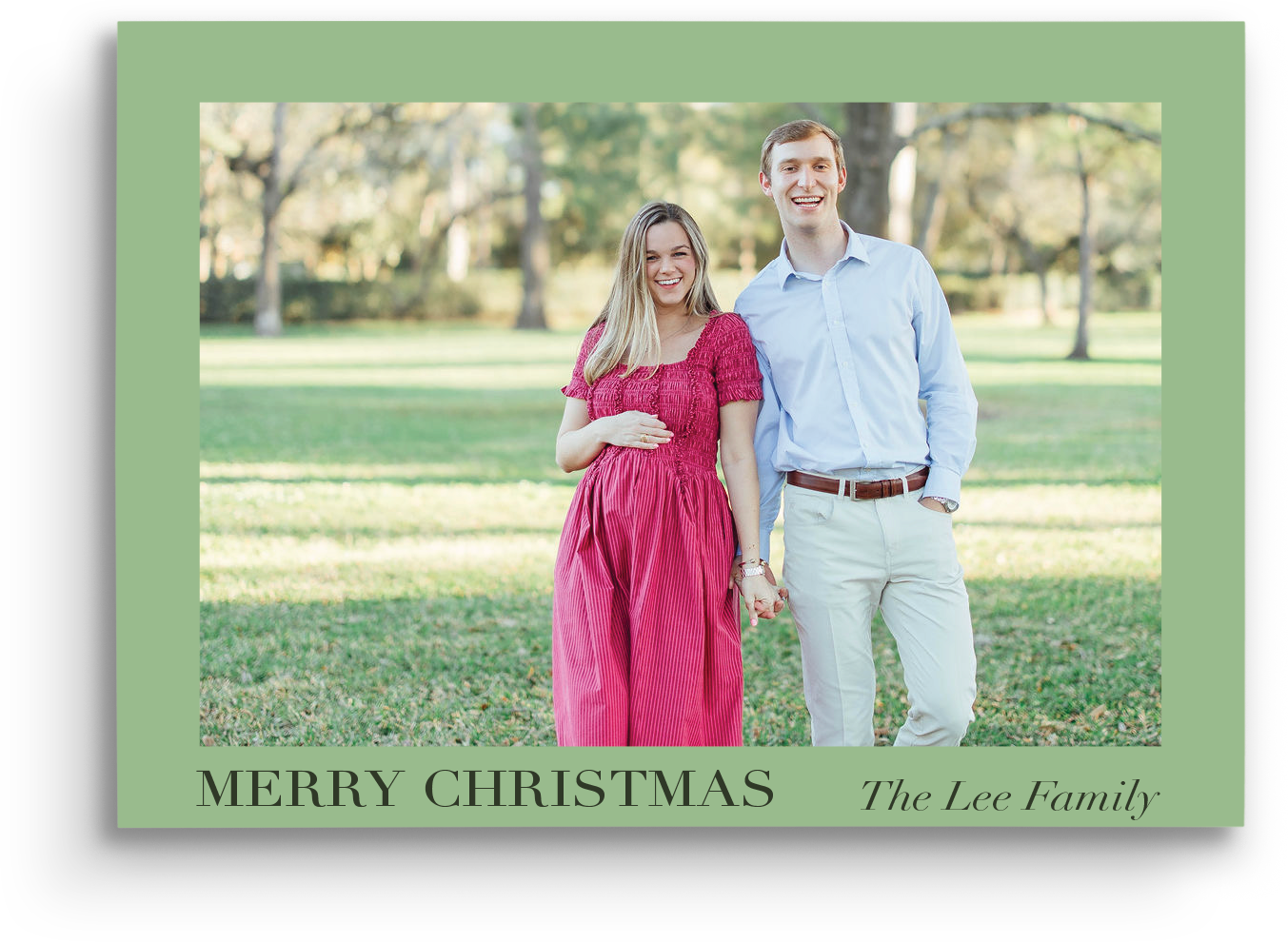 Winter Sage Holiday Card - Landscape