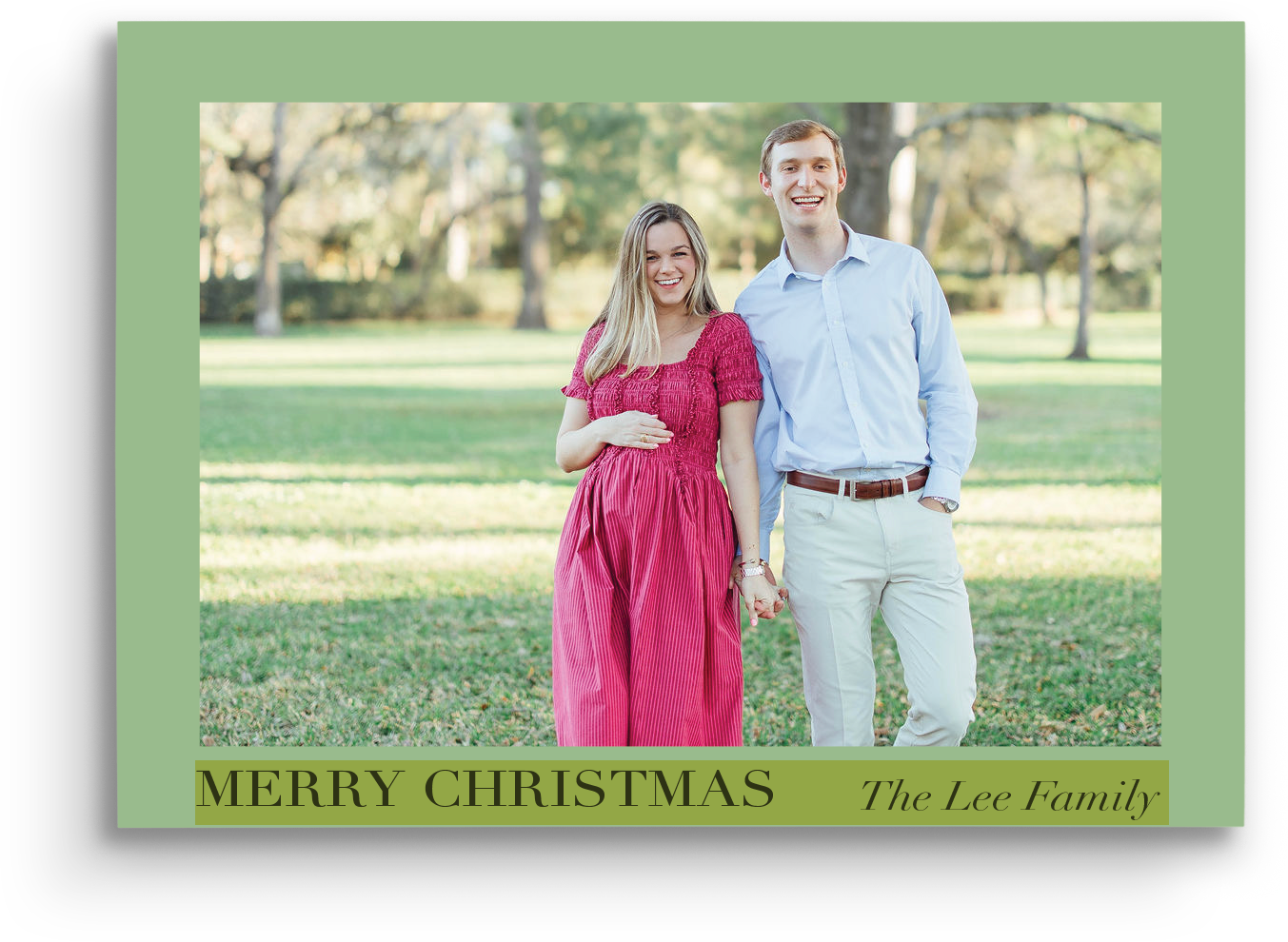 Winter Sage Holiday Card - Landscape