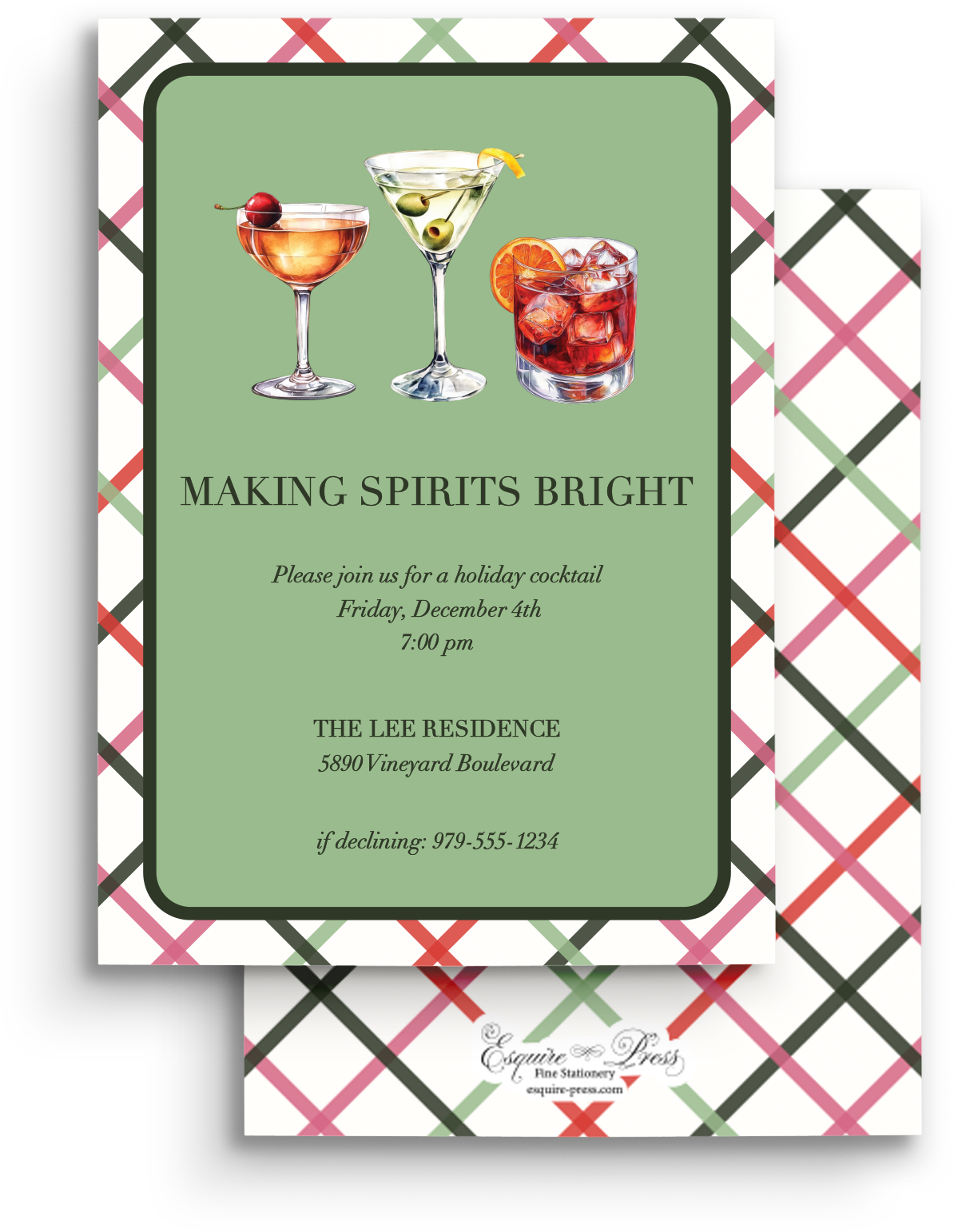 Winter Sage Holiday Invitation