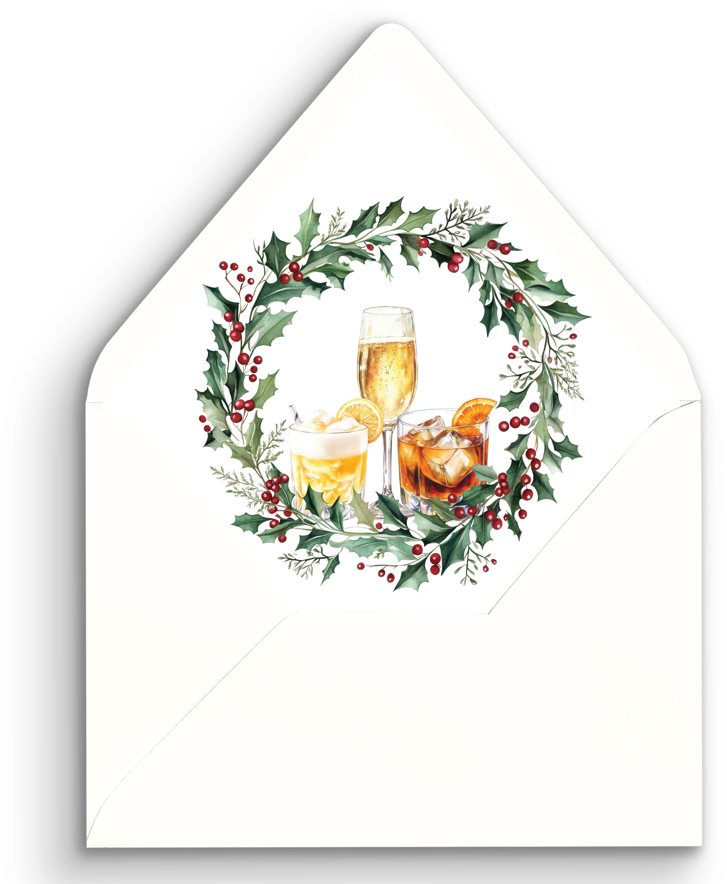 Wondrous Wreath Holiday Party Envelope Liner