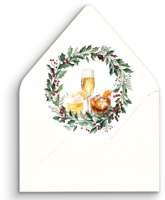 Wondrous Wreath Holiday Party Envelope Liner
