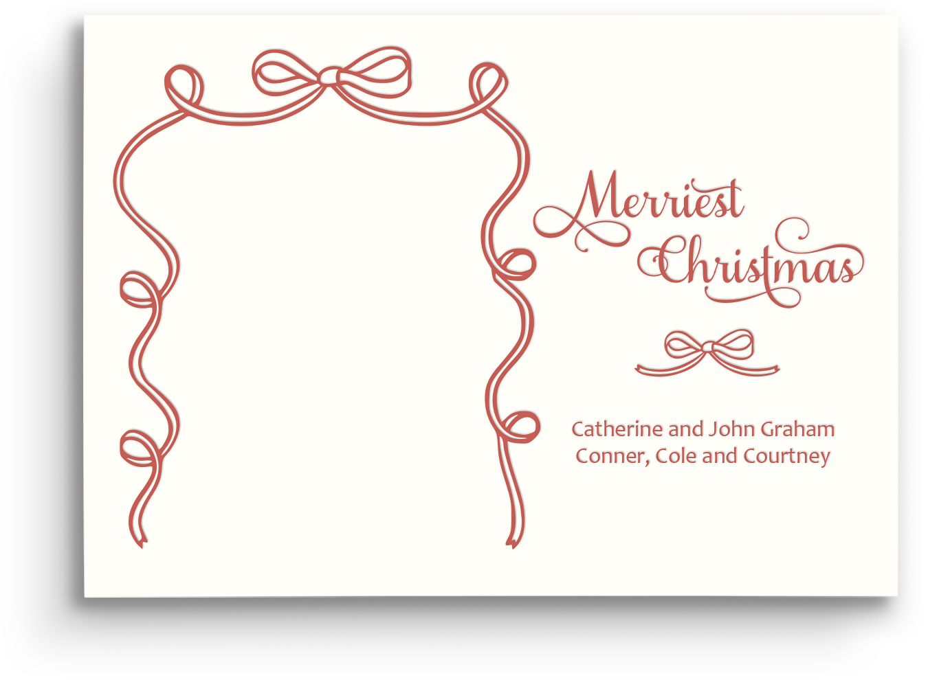 Wrapped in Joy Letterpress Holiday Card - Landscape