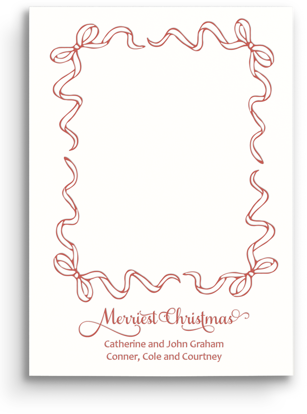 Wrapped in Joy Letterpress Holiday Card - Portrait
